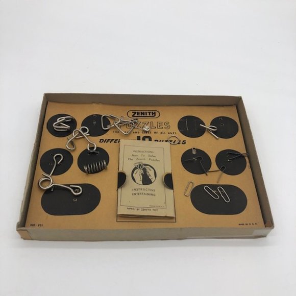 Rare, vintage Zenith Puzzles A Collection of 10 famous Puzzles (metal) - Picture 2 of 9